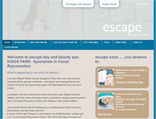 Tablet Screenshot of escapedayspas.com.au